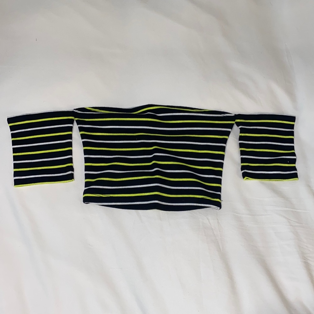Crop off the shoulder top